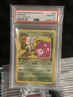 2000 Pokemon Rocket 1st Edition #58 Koffing PSA 10 GEM MINT - Image 1