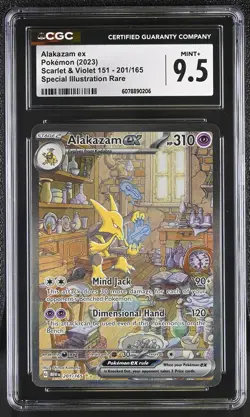 Pokemon TCG GRADED Alakazam ex 201/165 Scarlet & Violet 151 SIR 9.5 CGC ENG - Image 1