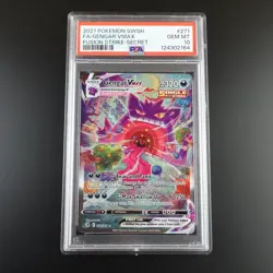 PSA 10 Gengar Vmax 271/264 Pokemon Fusion Strike Holo Alternative Art Card - Image 1