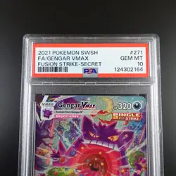 PSA 10 Gengar Vmax 271/264 Pokemon Fusion Strike Holo Alternative Art Card - Image 2