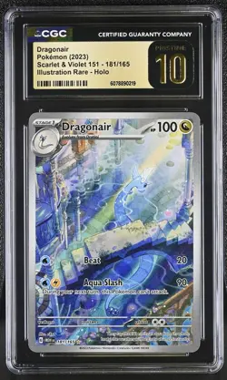 Pokemon TCG GRADED 2023 Dragonair 181/165 S&V 151 IR PRISTINE 10 ENG - Image 1