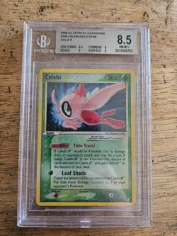 Pokemon Celebi Gold Star EX Crystal Guardians Holo Ultra Rare #100 BGS 8.5 - Image 1