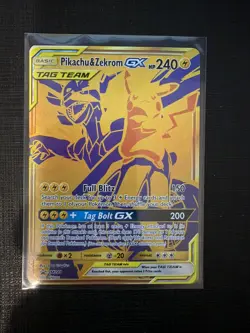 Pokemon TCG Pikachu Zekrom GX Sun & Moon SM248 Holo Promo Card NM Condition - Image 1
