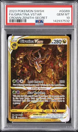 2023 POKEMON SWORD & SHIELD CROWN ZENITH SECRET FULL ART/GIRATINA VSTAR PSA 10 - Image 1