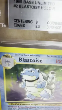 1999 Pokemon Base Set Unlimited Blastoise #2 BGS 8.5 Pokemon - Image 2