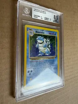 1999 Pokemon Base Set Unlimited Blastoise #2 BGS 8.5 Pokemon - Image 3