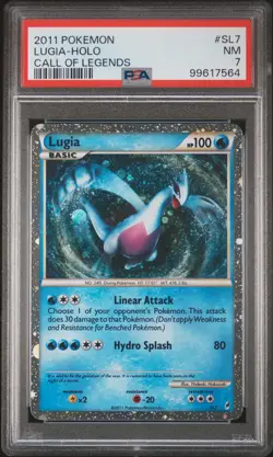 2011 POKEMON CALL OF LEGENDS #SL7 LUGIA-HOLO PSA 7 - Image 1