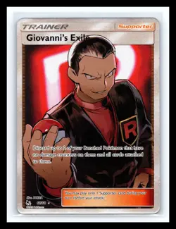 💥 Giovanni's Exile (Full Art) 67/68 Pokemon TCG Ultra Rare Hidden Fates Holo - Image 1
