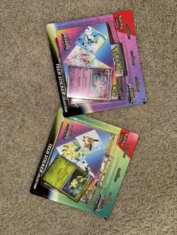 Pokemon TCG Prismatic Evolutions Tech Sticker Collection Blister Set of 2 Sealed - Image 1