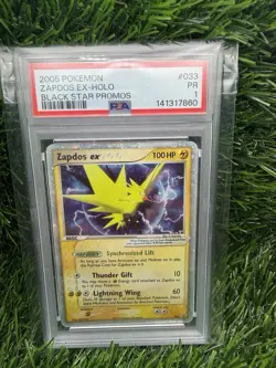2005 POKEMON BLACK STAR PROMOS #033 ZAPDOS EX-HOLO PSA 1 - Image 1