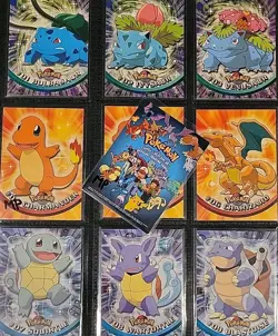 NM/LP *MIXED* Label 1999 Topps Pokemon Series 1 COMPLETE SET 90/90 EXCELLENT - Image 1