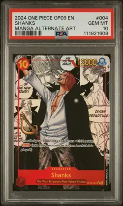 Shanks PSA 10 - OP09-004 - Manga Alternate Art - One Piece TCG - Image 1