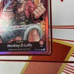 One Piece English Monkey.D.Luffy ST01-001 Leader Foil - Near Mint - Image 3