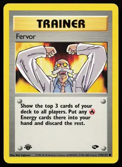Fervor 124/132 Common 1st Edition Gym Challenge Pokemon Card - Image 1