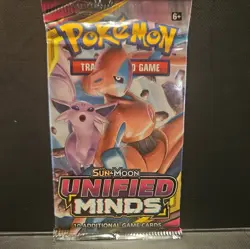 Espeon & Deoxys Sun & Moon Unified Minds Sealed Pokemon Card Booster Pack - Image 1