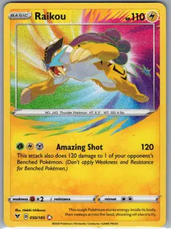 Raikou 050/185 SWSH04: Vivid Voltage - Pokemon Card - NM - Image 1