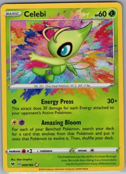 Celebi 009/185 SWSH04: Vivid Voltage - Pokemon Card - NM - Image 1