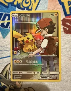 Pokemon Pikachu Secret Rare Full Art Holo SM Cosmic Eclipse Card 241/236 - Image 2