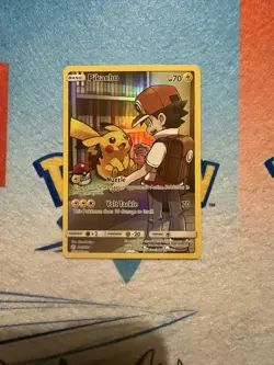 Pokemon Pikachu Secret Rare Full Art Holo SM Cosmic Eclipse Card 241/236 - Image 4