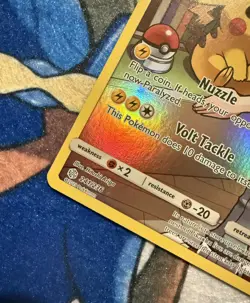 Pokemon Pikachu Secret Rare Full Art Holo SM Cosmic Eclipse Card 241/236 - Image 5