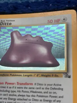 Pokemon Ditto Holo Rare Fossil Unlimited 3/62 Card 1999 Wizards of the Coast - Image 3