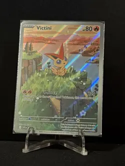 2025 Pokemon Victini Scarlet & Violet Illustration Rare Promo #208 - Image 1