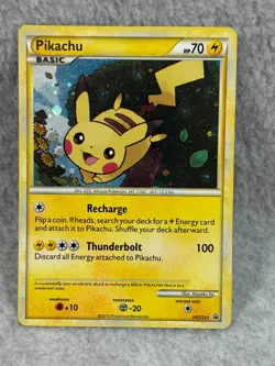 Pokemon PIKACHU Black Star Promo HGSS03 Cosmos Holo 2010 Card TCG Played - Image 1