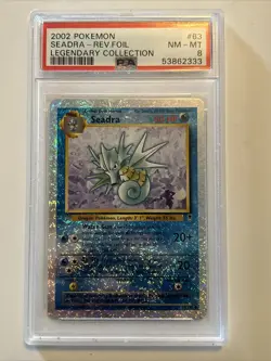 Pokemon PSA 8 NM/MINT 2002 Seadra Legendary Collection Reverse Holo Card - Image 1