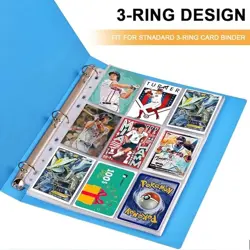 Pokemon Card Book 900 Pockets Trading Cards Pages Sleeves 3 Ring Binder Baseball - Image 3