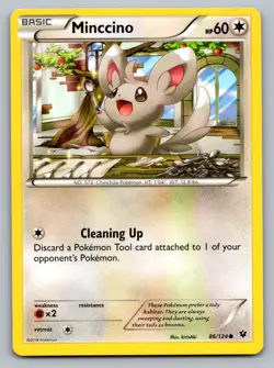 Pokemon TCG XY - Fates Collide Minccino (86) 86/124 - Image 1