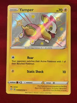 Pokemon TCG Yamper Shining Fates SV039/SV122 Holo Shiny Holo Rare - Image 1