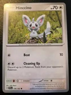 Minccino 136/162 Common Scarlet & Violet: Temporal Forces Pokemon TCG - Image 1