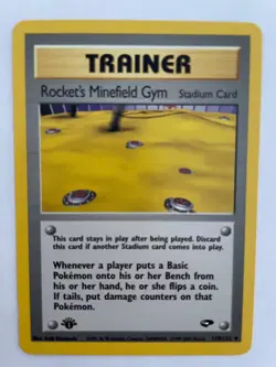 Rocket's Minefield Gym Uncommon 1st Edition Gym Challenge 119/132 NM Pokemon TCG - Image 1
