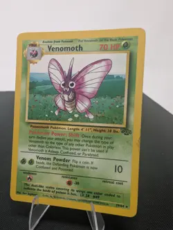 Venomoth #29/64, Jungle Unlimited Non-Holo Rare, 1999 Vintage Pokemon TCG - Image 1