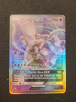 Pokemon Tcg Mewtwo GX SM196 Full Art Black Star Promo Near Mint - Image 2