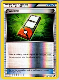 Pokedex 98/114 Uncommon Black & White Pokemon Reverse Holo NM - Image 1