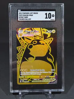 2022 Pokemon Lost Origin Pikachu VMAX TG29 secret rare SGC Gem Mint 10 - Image 1