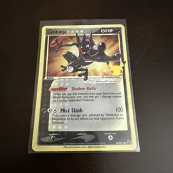 Pokemon TCG Greninja Gold Star SWSH144 Celebrations Black Star Promo - Image 1