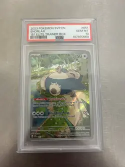 2023 POKEMON SVP EN-SV BLACK STAR PROMO 151 ELITE TRAINER BOX SNORLAX PSA 10 - Image 1
