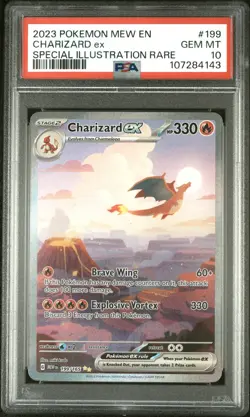 Pokemon Charizard ex 151 MEW EN Special Illustration Rare #199 PSA 10 Gem Mint - Image 1
