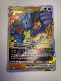 Pokemon TCG Lucario VSTAR Sword & Shield SWSH214 Holo Black Star Promo - Image 1