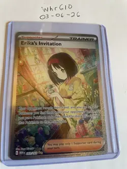 Pokemon TCG Erika's Invitation Illustration Rare Holo Scarlet & Violet 151 203/. - Image 1