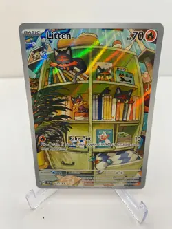 Litten 167/162 Pokemon Scarlet & Violet Temporal Forces Illustration Rare - Image 1