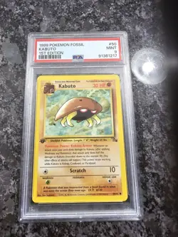 1999 Pokemon Fossil Kabuto 1st Edition 50/62 PSA 9 First - Image 1