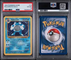 1999 POKEMON GAME #13 POLIWRATH-HOLO PSA VG-EX 4 - Image 4