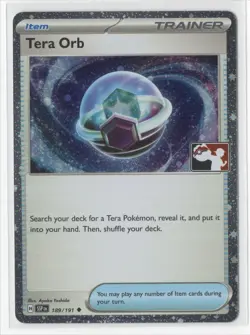 Pokemon Prize Pack Series 7 Tera Orb 189/191 Cosmos Holo - PLAY STAMP - Image 1