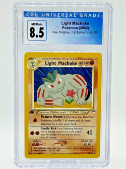 VINTAGE Pokemon English 2002 Neo Destiny 1st Edition LIGHT MACHOKE 49 CGC 8.5 - Image 1