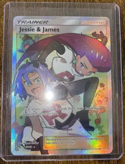 Pokemon Jessie & James Hidden Fates Full Art Ultra Rare Holo Trainer NM/MINT - Image 1