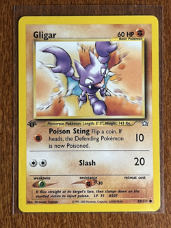 [NM] 2000 Pokemon Neo Genesis Gligar 1st Edition #59/111 - Image 1
