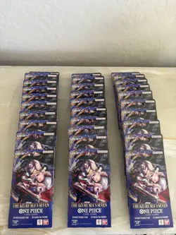 30 One Piece The Azure Sea’s Seven OP 14 Sleeved Booster Packs English. - Image 1